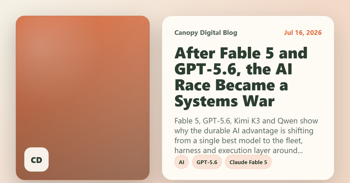 After Fable 5 and GPT-5.6, the AI Race Became a Systems War social preview
